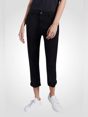 Current/Elliott The Confidant Women’s Black Cropped Straight-Leg Pants NWT 28